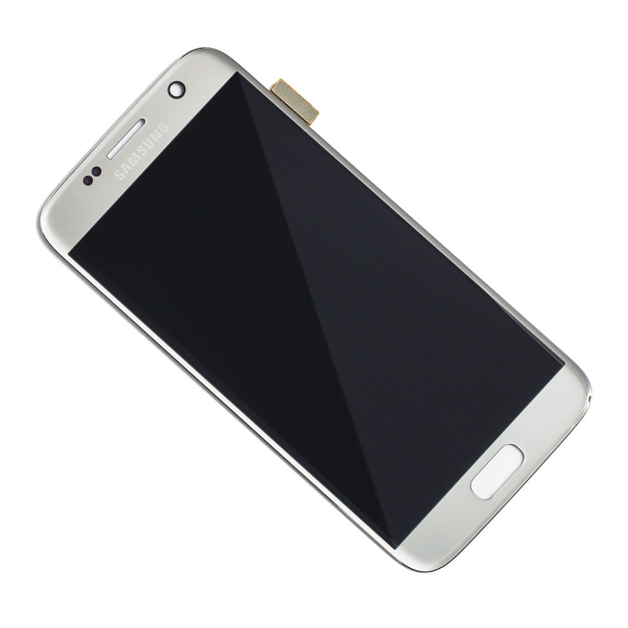Replacement OLED Assembly Without Frame Compatible For Samsung Galaxy S7 (Service Pack) (Silver Titanium)
