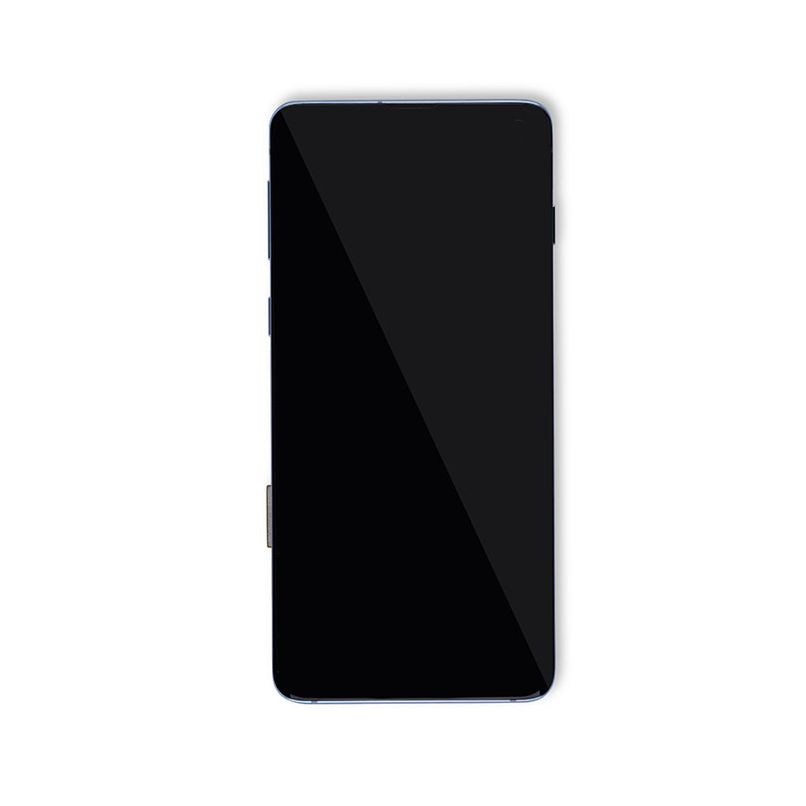 OLED Assembly With Frame Compatible For Samsung Galaxy S10 Replacement (Service Pack) (Prism Blue)