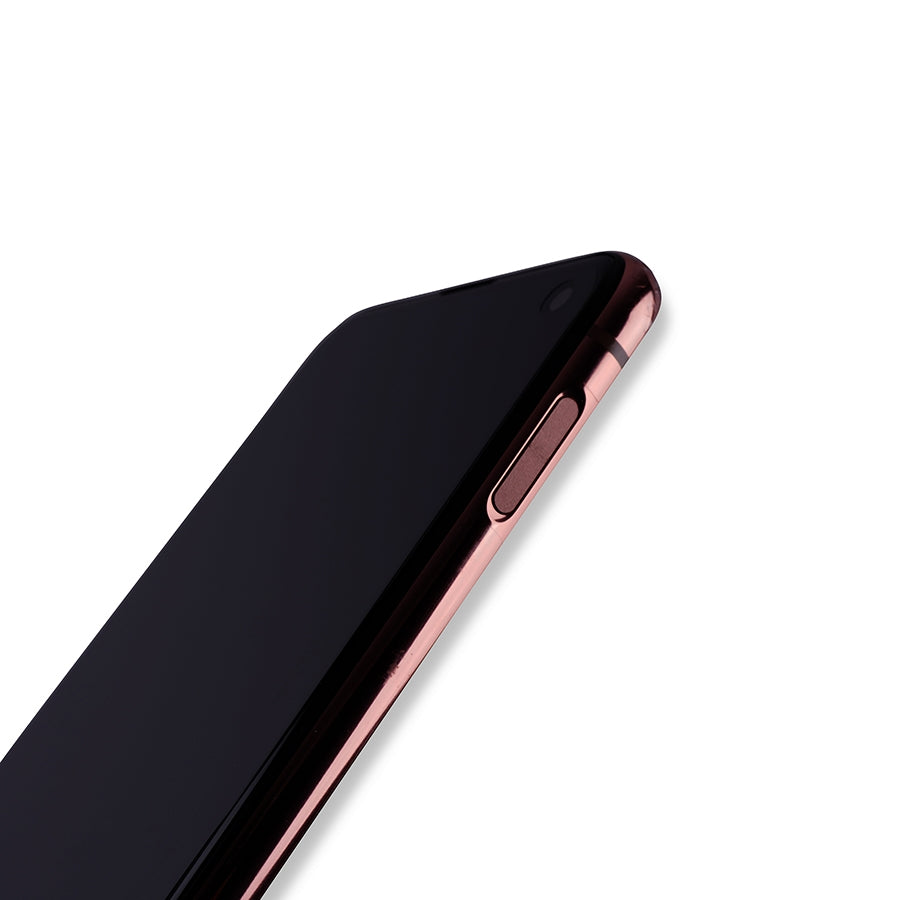 Replacement OLED Assembly With Frame Compatible For Samsung Galaxy S10E (Service Pack) (Flamingo Pink)
