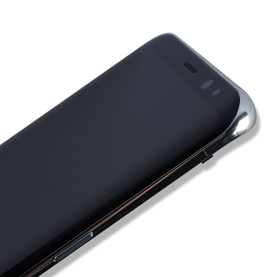 OLED Assembly With Frame Compatible For Samsung Galaxy S8 Plus Replacement by Macfactory.Store(Service Pack) (Arctic Silver)