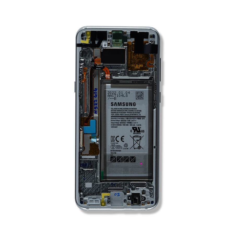 OLED Assembly With Frame Compatible For Samsung Galaxy S8 Plus Replacement by Macfactory.Store(Service Pack) (Arctic Silver)