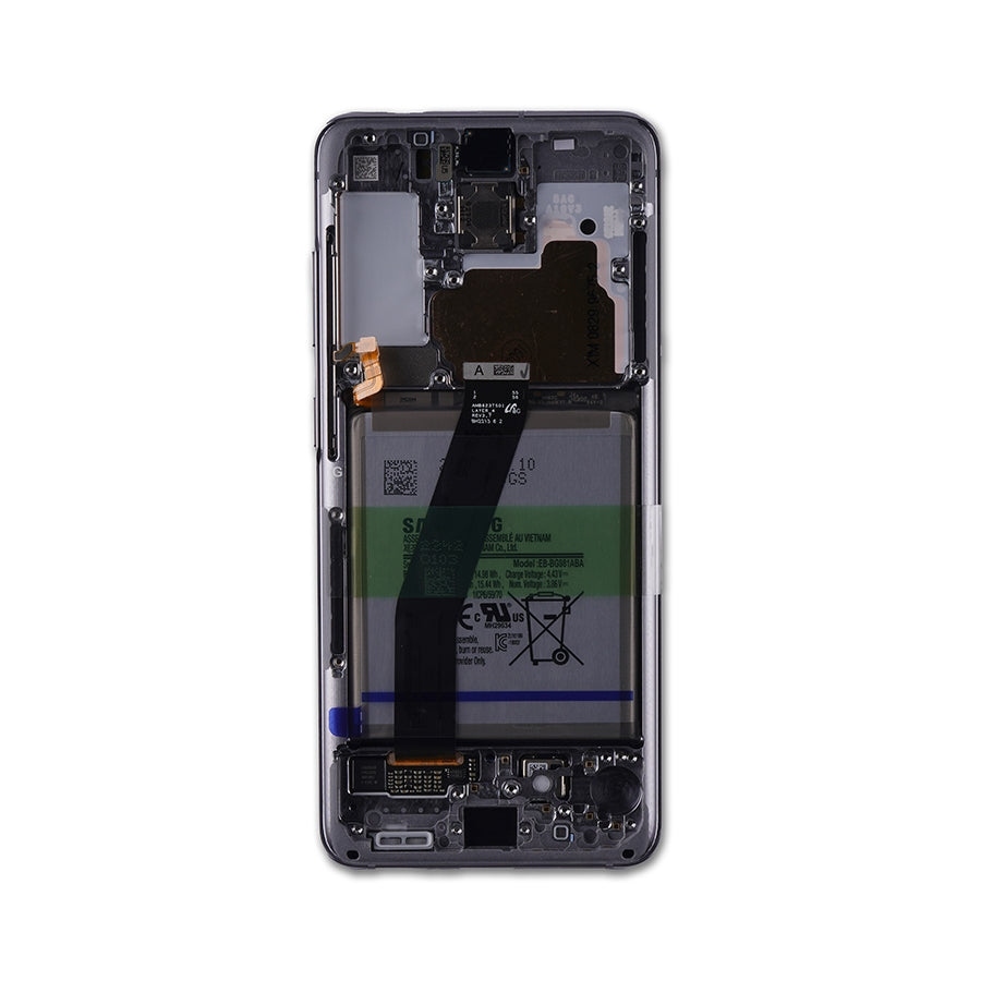 OLED Assembly With Frame Compatible For Samsung Galaxy S20 5G  Replacement (Verizon 5G UW Frame Only) (Service Pack) (Cosmic Gray)