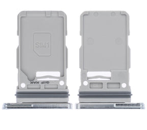 Single Sim Card Tray Compatible For Samsung Galaxy S21 Ultra Replacement (Phantom Silver)