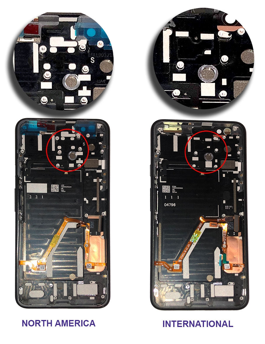 Replacement OLED Assembly With Frame Compatible For Google Pixel 4 XL (International Version) (Refurbished) (Pink Power Button)