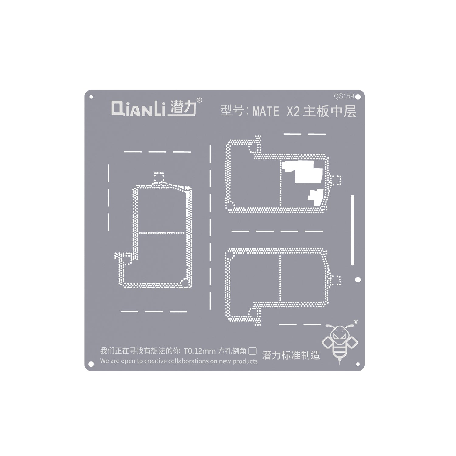 Bumblebee Stencil (QS159) Mate X2 Motherboard Middle Layer (Qianli)