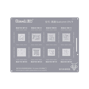 Bumblebee Stencil (QS149) Qualcomm CPU 9 (Qianli) Snapdragon 720G-SM7125 / 775G-SM7350 / 665-SM6125 / 750G-SM7225 / 460-SM4250 / 730G-SM7150 / 662-SM6115 / 765G-SM7250