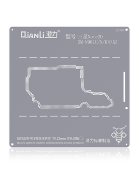 Replacement Bumblebee Stencil (QS128) For Samsung Note 20 SM-N981U\N\0 Middle Layer (Qianli)