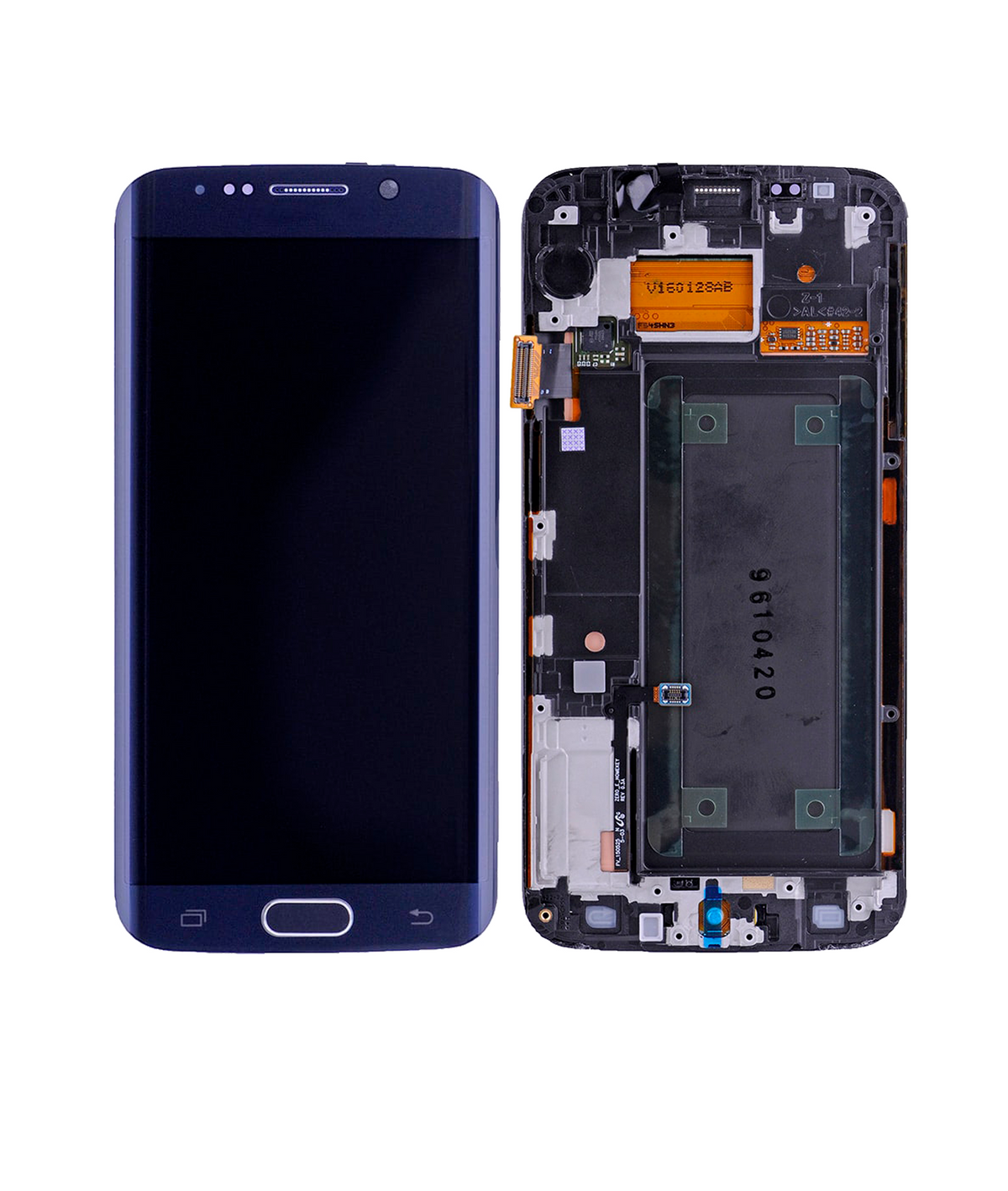 OLED Assembly With Frame Compatible For Samsung Galaxy S6 Edge Replacement (CDMA: Verizon / Sprint) (Service Pack) (Black Sapphire)