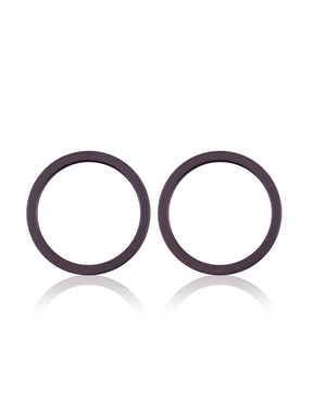BACK CAMERA BEZEL RING ONLY COMPATIBLE FOR IPHONE 11 / 12 / 12 MINI - BLACK (2 PIECES)