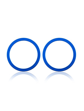 BACK CAMERA BEZEL RING ONLY COMPATIBLE FOR IPHONE 11 / 12 / 12 MINI - BLUE (2 PIECES)