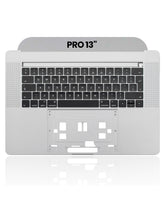 SPACE GRAY TOP CASE WITH KEYBOARD (US KEYBOARD) FOR MACBOOK PRO 13" A1989  (LATE 2018 / EARLY 2019)  (USED OEM PULL: COSMETIC GRADE: NEW)