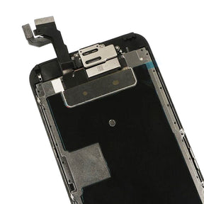 LCD SCREEN FULL ASSEMBLY WITH BLACK RING HOME BUTTON - BLACK FOR IPHONE 6S