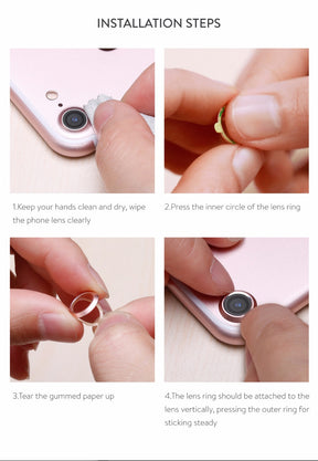 LUXURY METAL REAR CAMERA LENS PROTECTIVE RING COVER FOR IPHONE 7