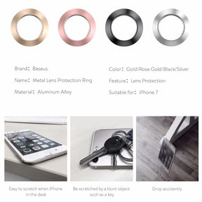 LUXURY METAL REAR CAMERA LENS PROTECTIVE RING COVER FOR IPHONE 7