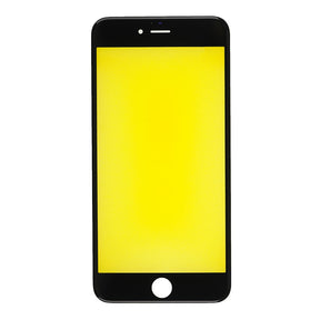 BLACK FRONT GLASS WITH COLD PRESSED FRAME FOR IPHONE 6 PLUS