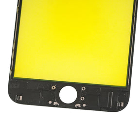 BLACK FRONT GLASS WITH COLD PRESSED FRAME FOR IPHONE 6 PLUS