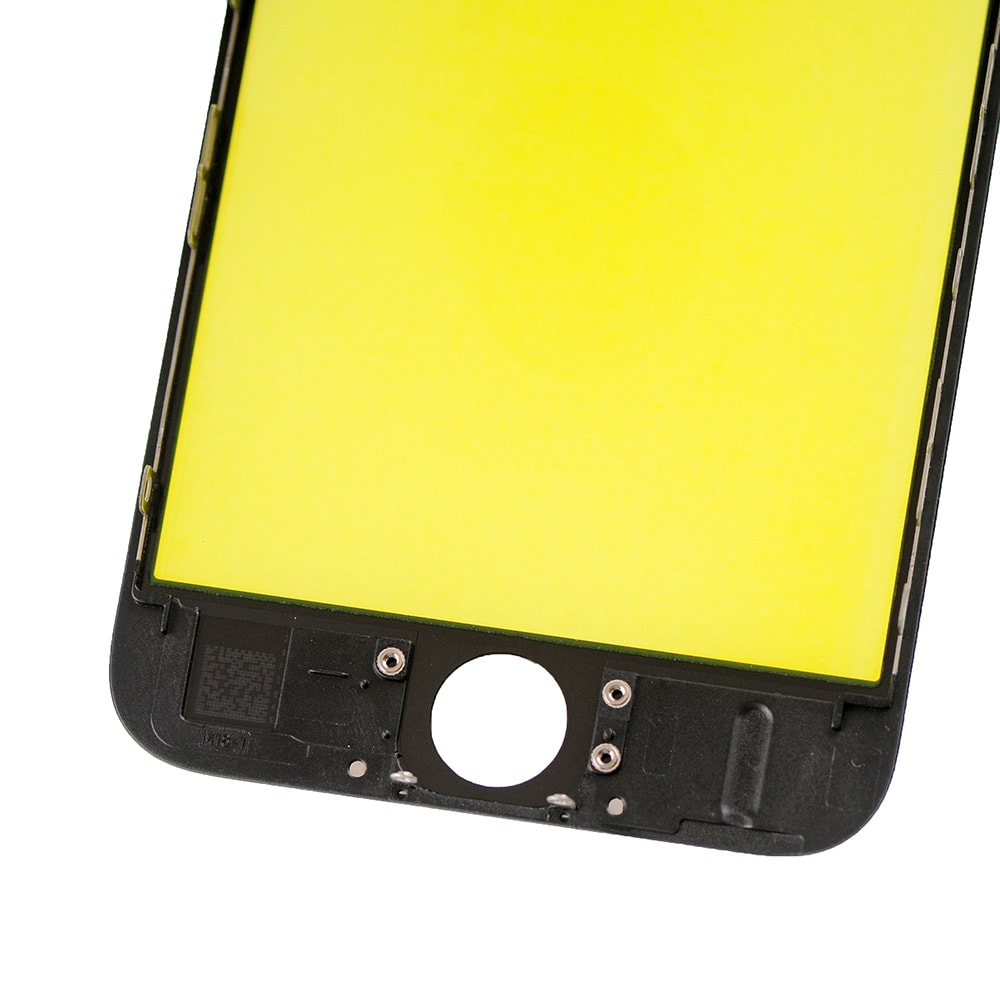 BLACK FRONT GLASS WITH COLD PRESSED FRAME  FOR IPHONE 6S