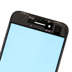 BLACK  FRONT GLASS LENS WITH SUPPORTING FRAME FOR IPHONE 8