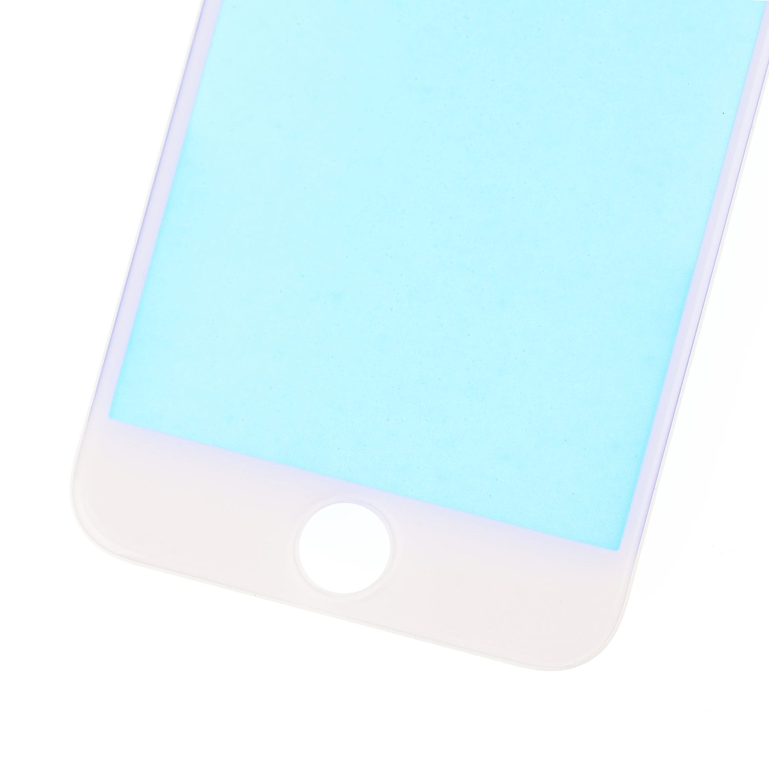 WHITE  FRONT GLASS LENS WITH SUPPORTING FRAME FOR IPHONE 8