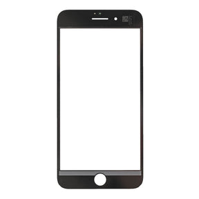 BLACK FRONT GLASS LENS  FOR IPHONE 8 PLUS