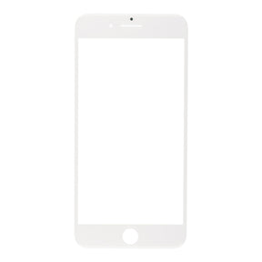 WHITE FRONT GLASS LENS  FOR IPHONE 8 PLUS