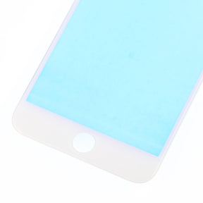 WHITE FRONT GLASS LENS WITH SUPPORTING FRAME  FOR IPHONE 8 PLUS