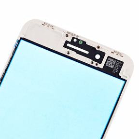 WHITE FRONT GLASS LENS WITH SUPPORTING FRAME  FOR IPHONE 8 PLUS