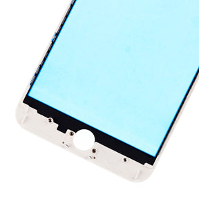 WHITE FRONT GLASS LENS WITH SUPPORTING FRAME  FOR IPHONE 8 PLUS