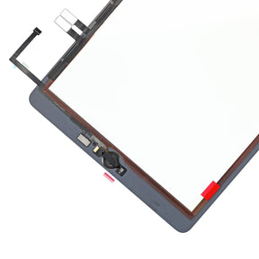 TOUCH SCREEN ASSEMBLY WITH SILVER HOME BUTTON ASSEMBLY FOR IPAD 6- WHITE