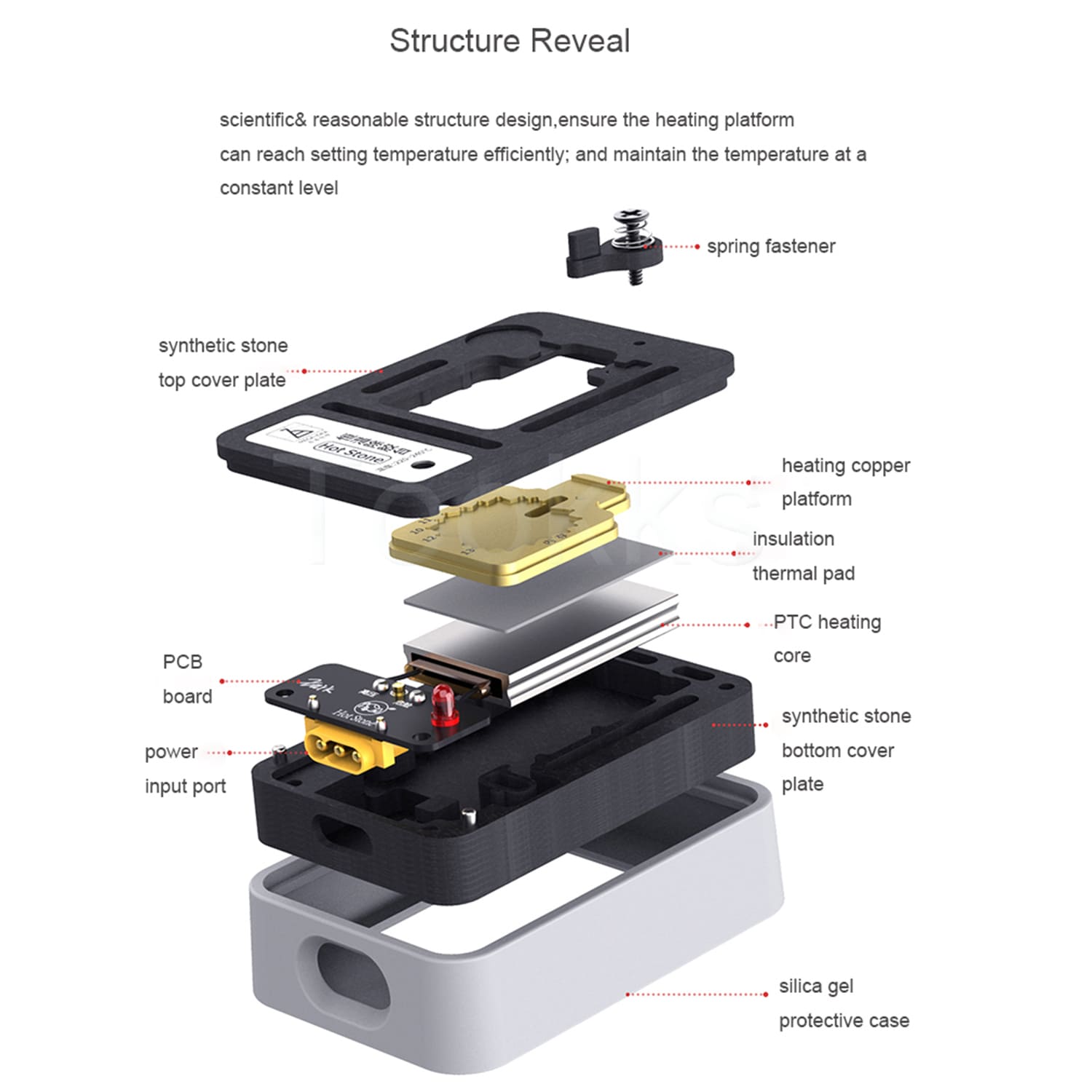 MEGA-IDEA HOT STONE GLUE REMOVAL THERMOSTATIC HEATING STATION