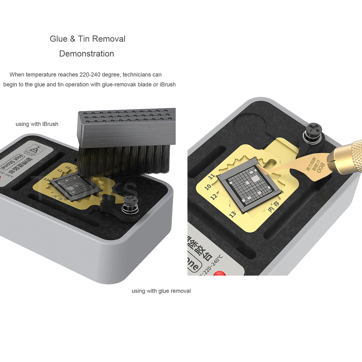 MEGA-IDEA HOT STONE GLUE REMOVAL THERMOSTATIC HEATING STATION