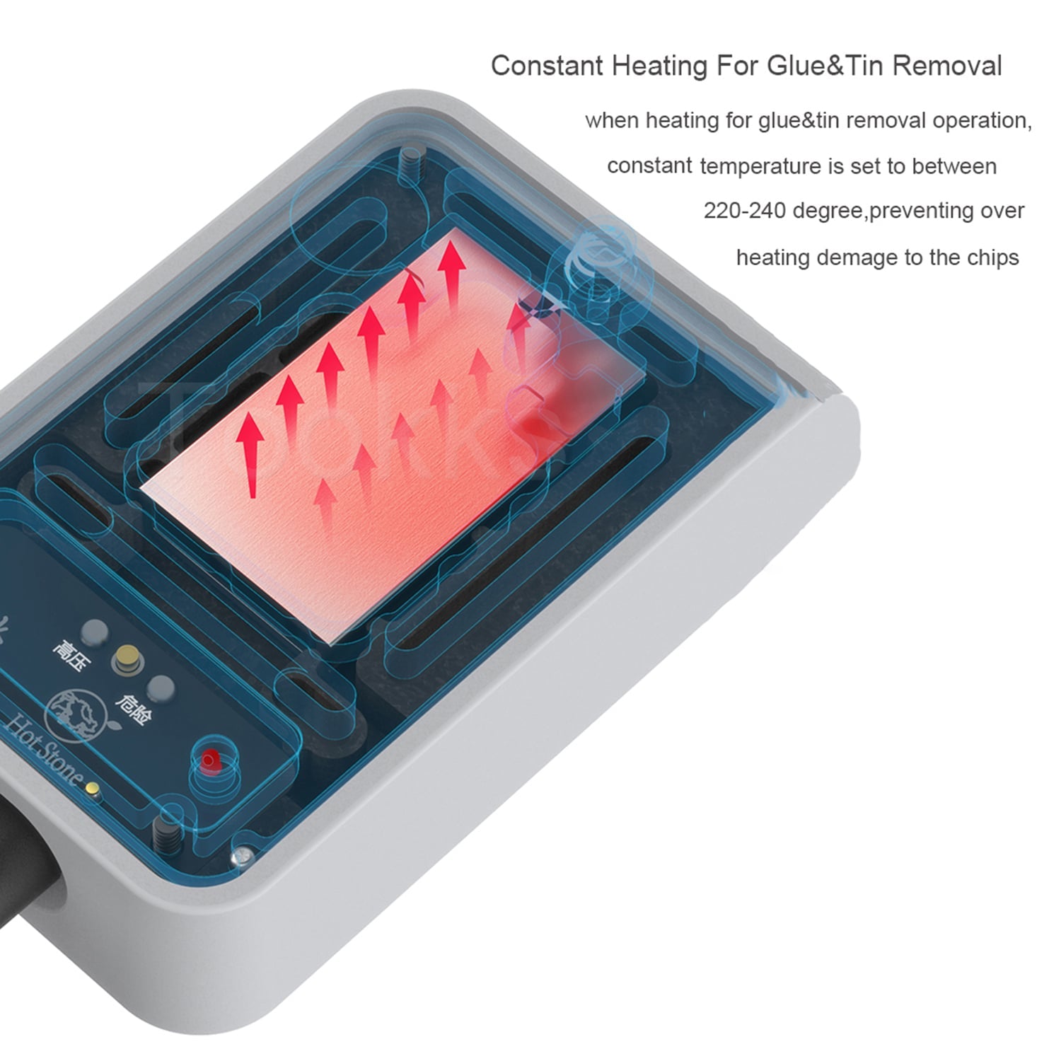 MEGA-IDEA HOT STONE GLUE REMOVAL THERMOSTATIC HEATING STATION