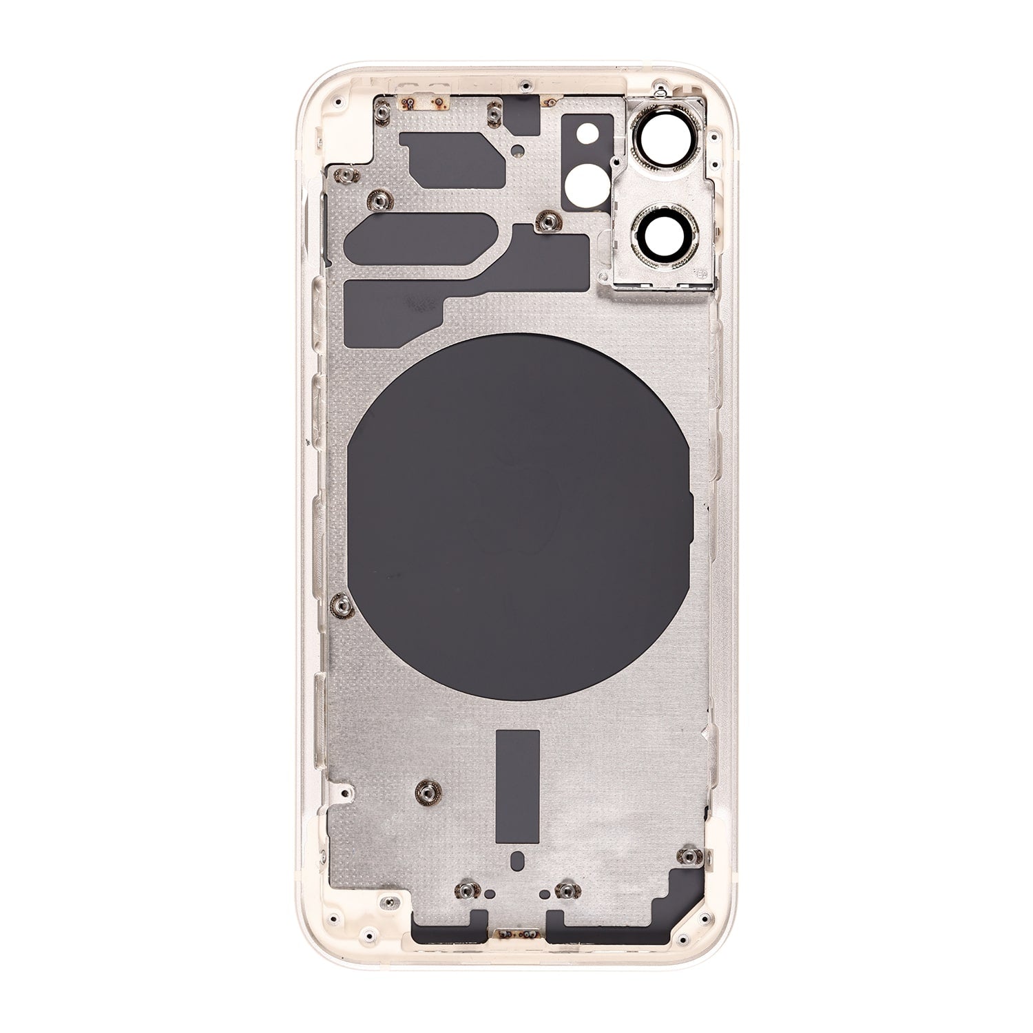 WHITE REAR HOUSING WITH FRAME FOR IPHONE 12 MINI