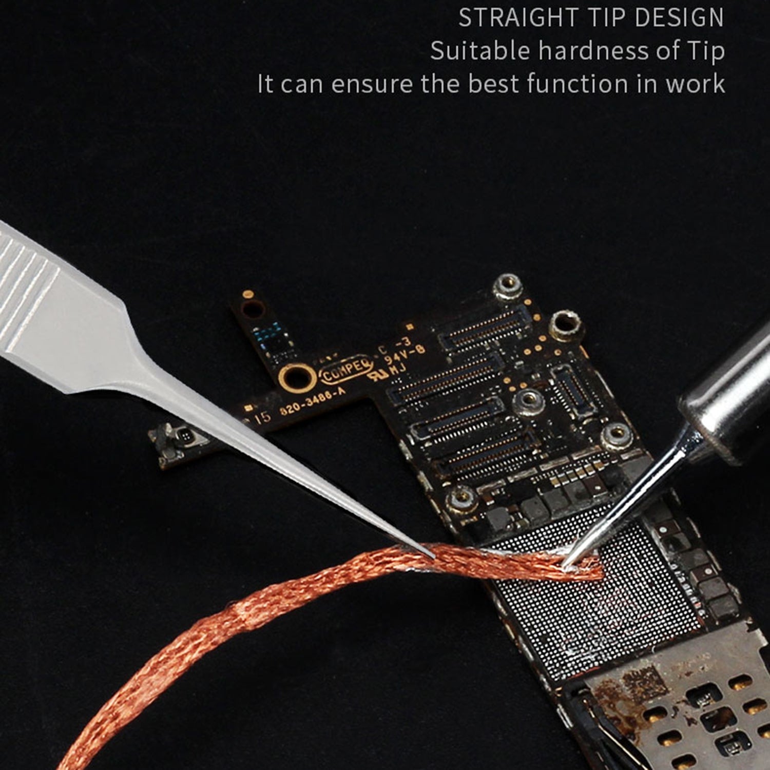 MECHANIC PRECISION LENGTHENING ANTI-SLIP STRAIGHT TWEEZER ASK-14