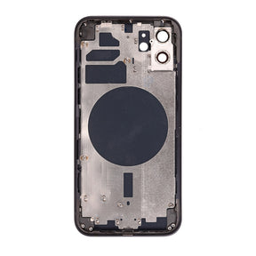 REAR HOUSING WITH FRAME FOR IPHONE 12 - BLACK