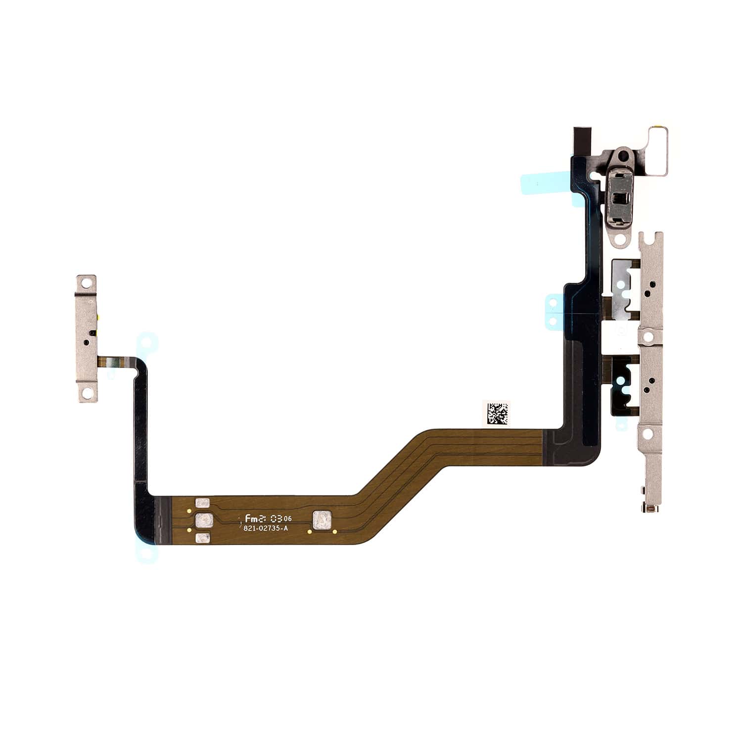 POWER BUTTON FLEX CABLE WITH METAL BRACKET ASSEMBLY FOR IPHONE 12 PRO MAX