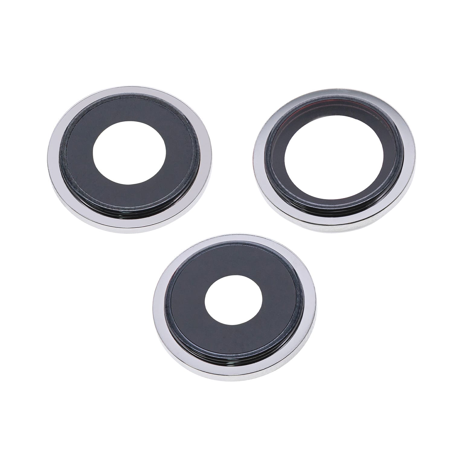 REAR CAMERA HOLDER WITH LENS FOR IPHONE 13 PRO/13 PRO MAX  - SILVER