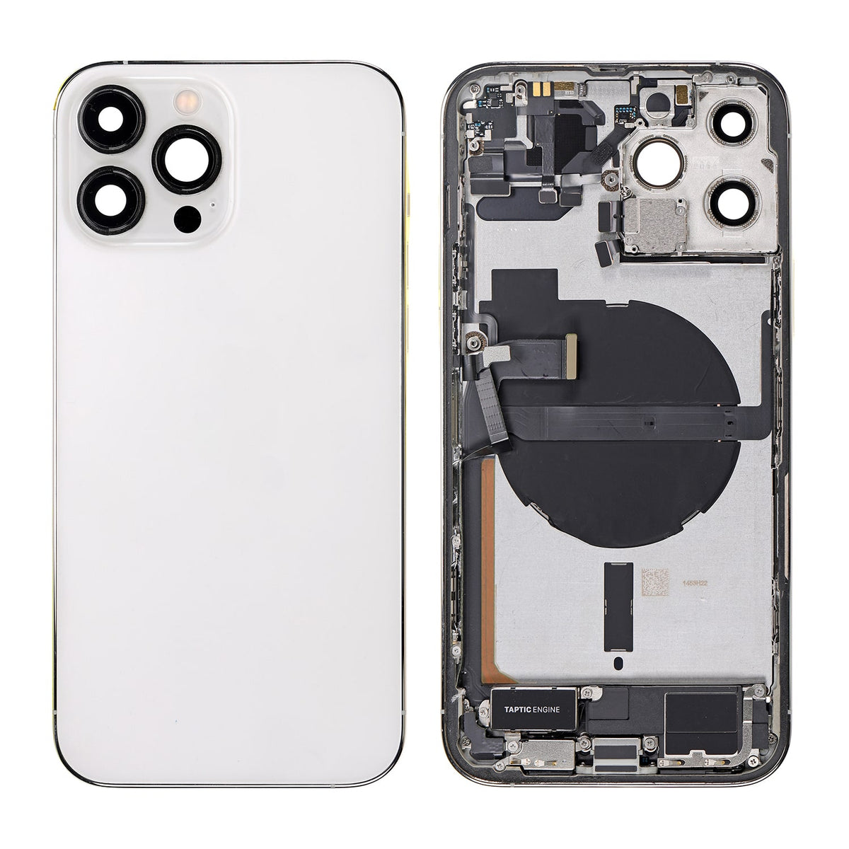 SILVER BACK COVER FULL ASSEMBLY FOR IPHONE 13 PRO MAX