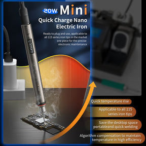 MEGA IDEA 20W MINI PORTABLE QUICK CHARGE NANO ELECTRIC IRON