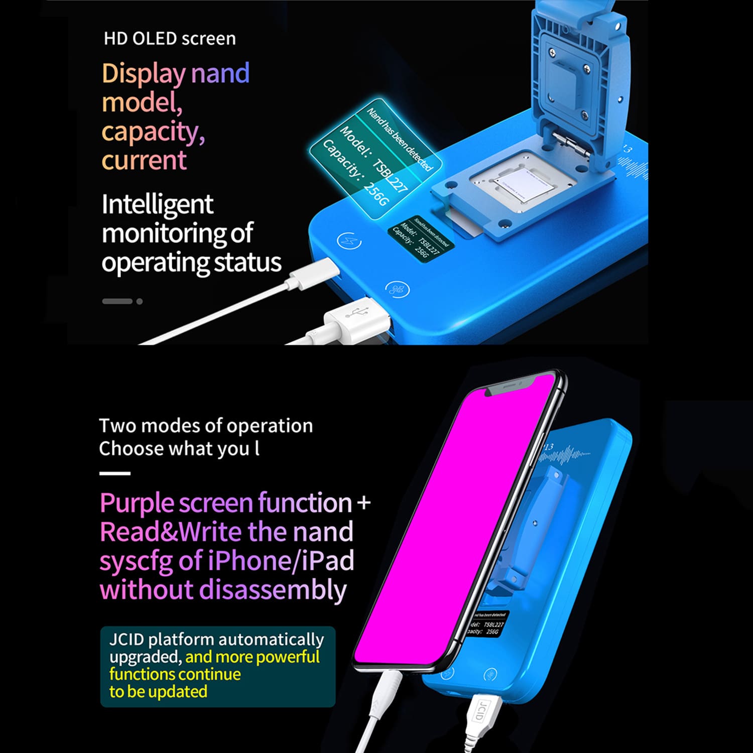 JC P13 BGA110 BGA70 BGA 60 PCIE PROGRAMMER FOR IPHONE 6-13 PRO MAX