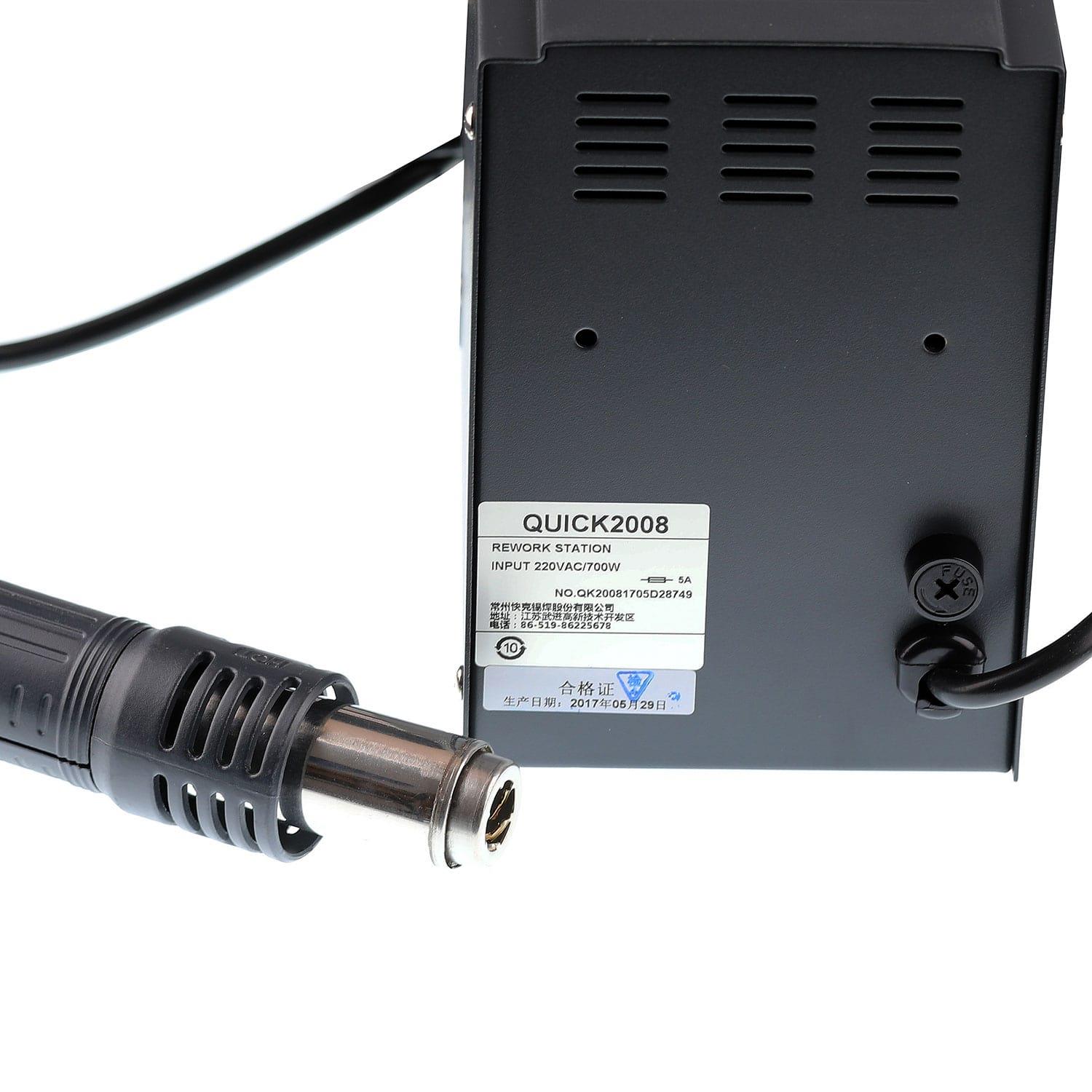 QUICK 2008 ESD DIGITAL DISPLAY HEAT GUN WELDING REWORK SOLDERING STATION