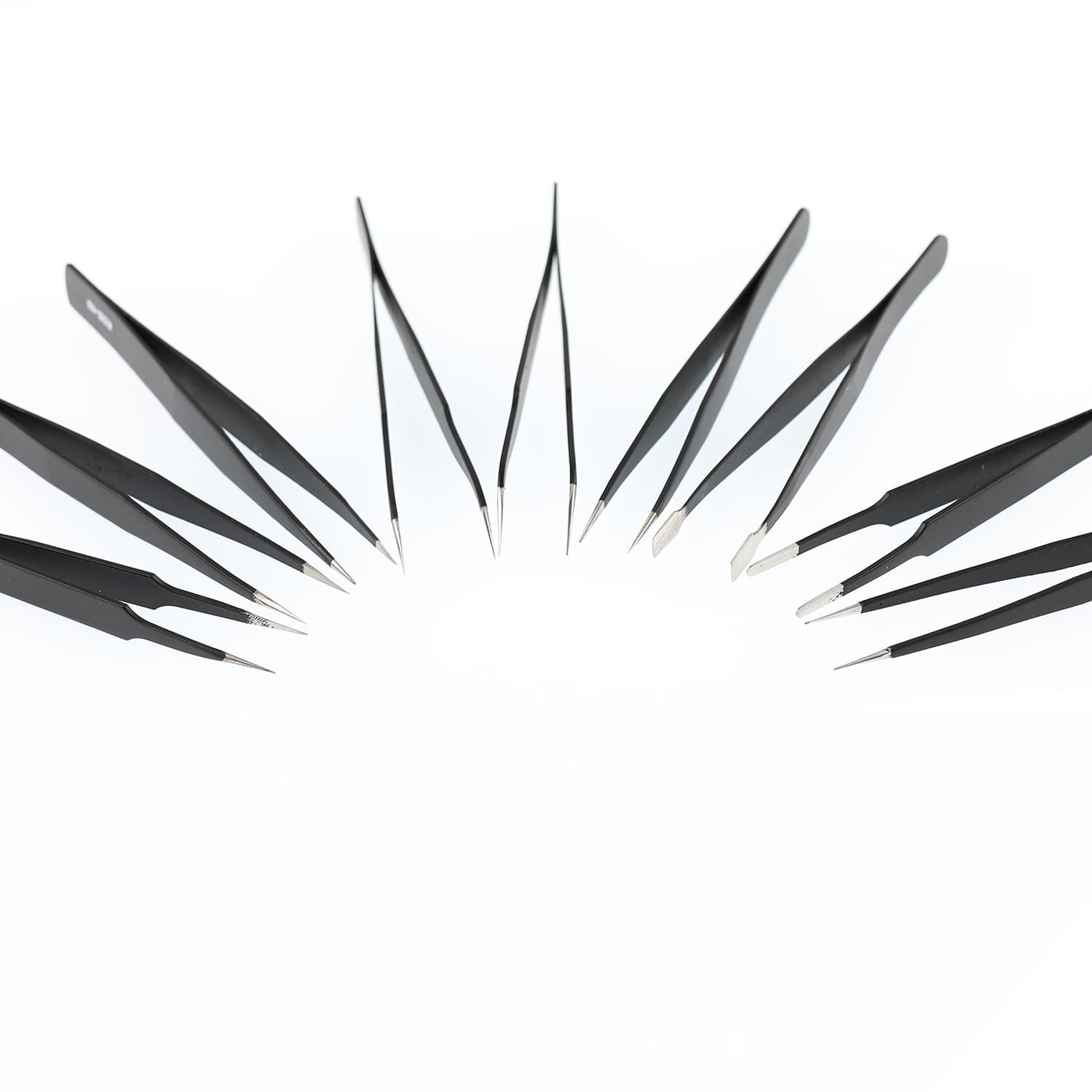9 IN 1 ANTI-STATIC STAINLESS STEEL TWEEZERS KIT