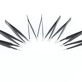 9 IN 1 ANTI-STATIC STAINLESS STEEL TWEEZERS KIT
