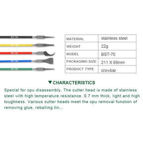 BST-70 BGA CHIP CPU REMOVER GLUE PRY TOOL SET