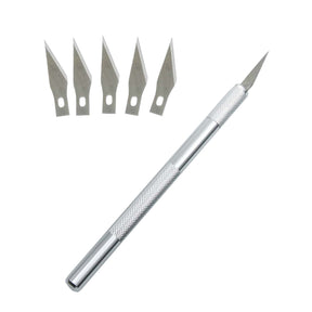 NON-SLIP METAL CARVING KNIFE TOOL SET (HANDLE WITH 5PCS #11 BLADES)