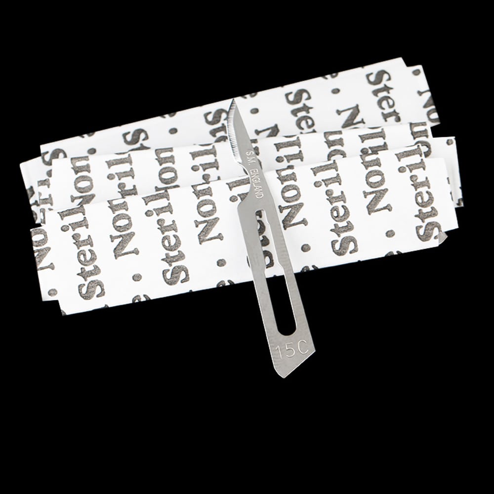 SWANN MORTON M0121 NO.15C NON-STERILE CARBON STEEL SCALPEL BLADES (100PCS/BOX)
