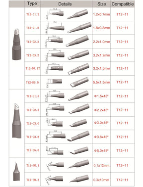 TOOR T12-11 LEAD FREE SOLDER IRON TIP