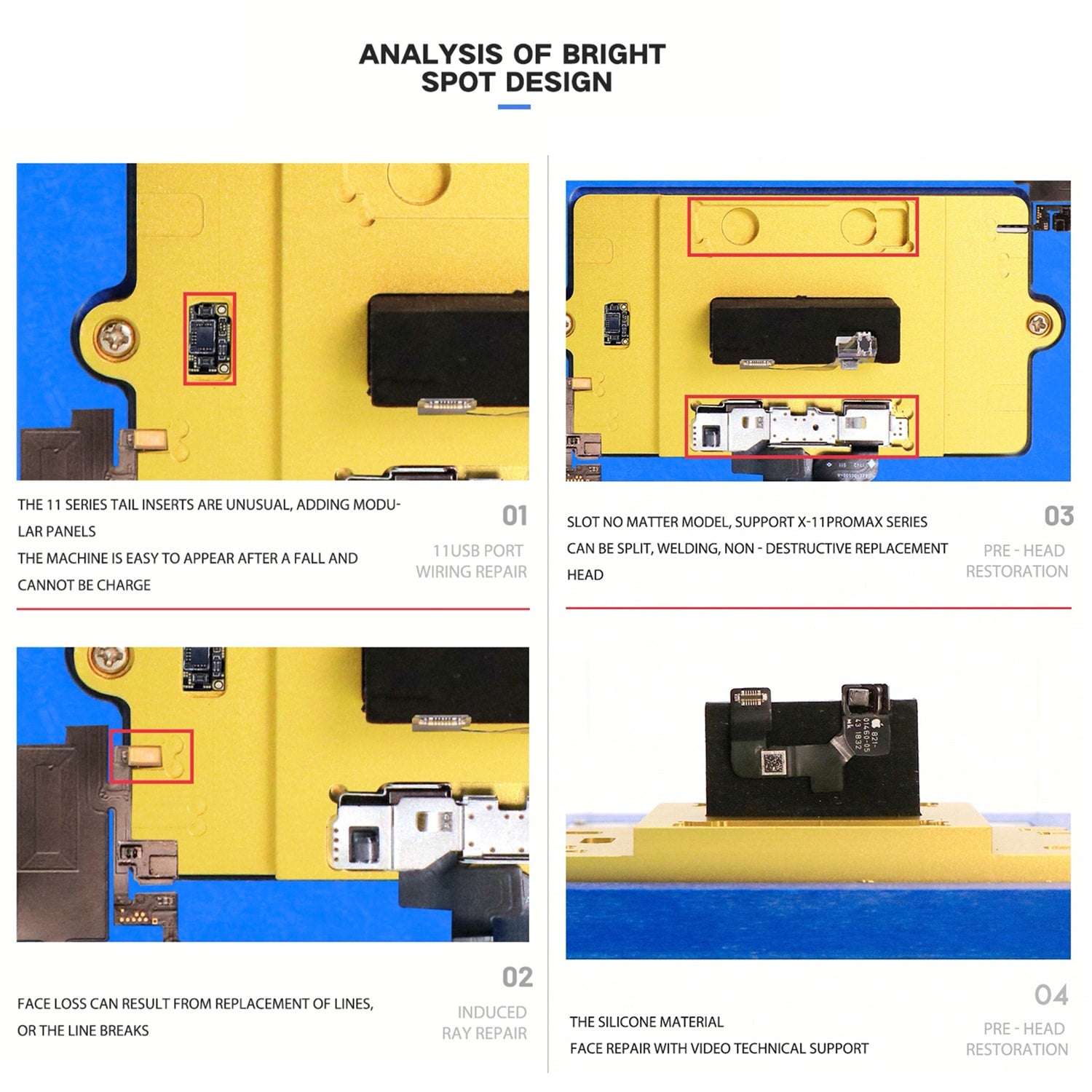 WYLIE K85 PREHEATING PLATFORM FOR IPHONE MOTHERBOARD FACE DOT MATRIX REPAIR
