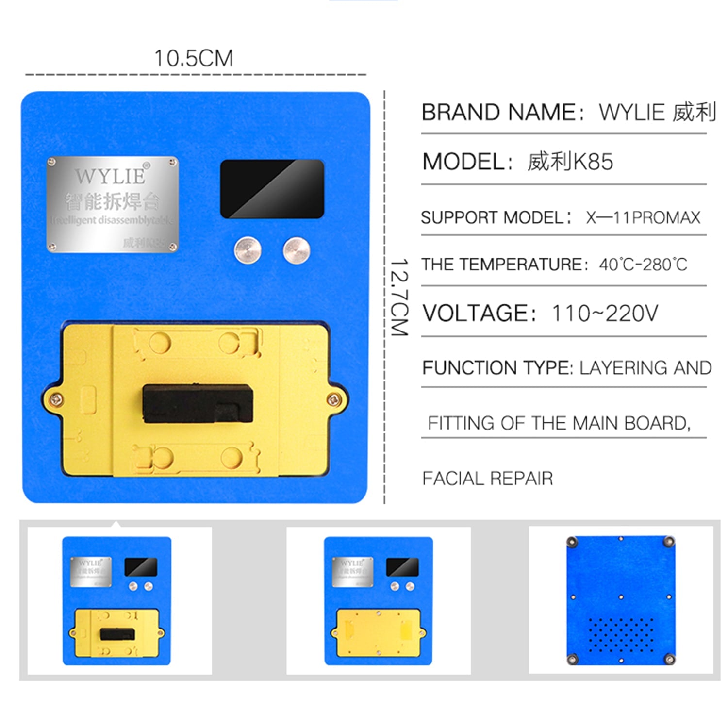 WYLIE K85 PREHEATING PLATFORM FOR IPHONE MOTHERBOARD FACE DOT MATRIX REPAIR