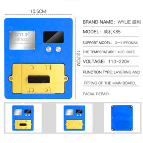 WYLIE K85 PREHEATING PLATFORM FOR IPHONE MOTHERBOARD FACE DOT MATRIX REPAIR